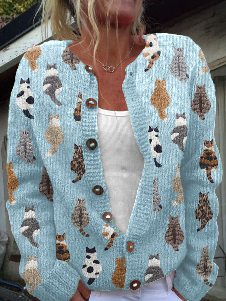 Charlotte | Gezellig Katten Print Vest