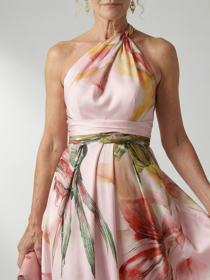 Ineke | Lichte Bloemen Maxi Jurk