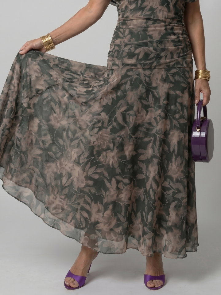 Corrie | Off-Shoulder Flow Midi Jurk