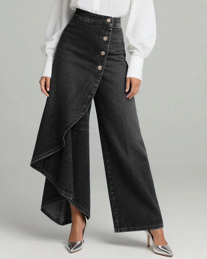 Audrey Denim Broek Zwart