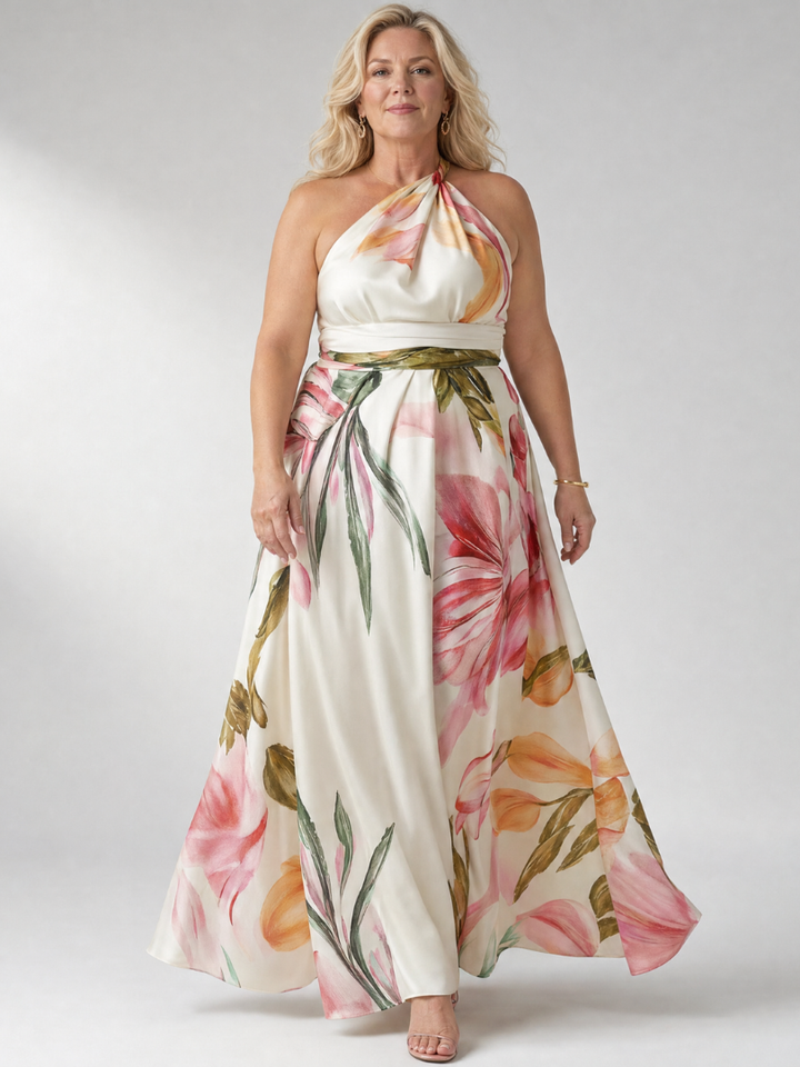 Ineke | Lichte Bloemen Maxi Jurk