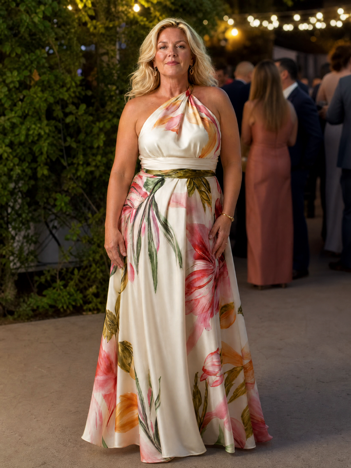 Ineke | Lichte Bloemen Maxi Jurk