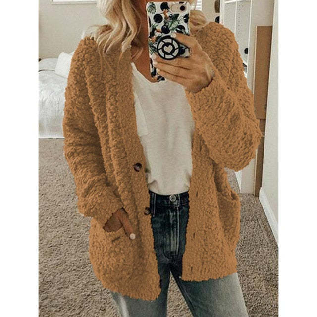 Trees Teddy Vest Koffiebruin