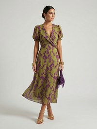Hanneke | Relaxed Bloemen Midi Jurk