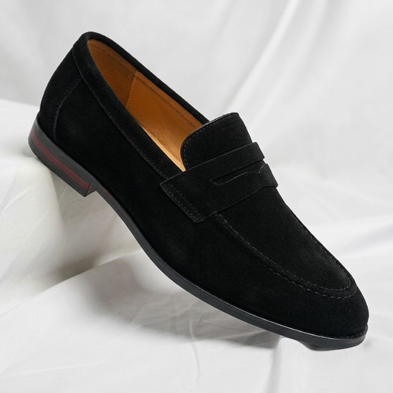 Marco Suède Loafers Zwart