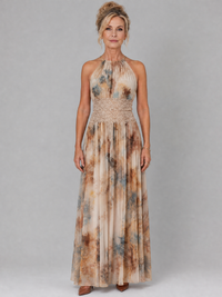Bep | Halter Maxi Jurk met Kanten Taille