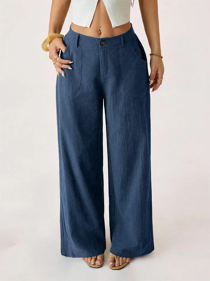 Florine Broek denimblauw