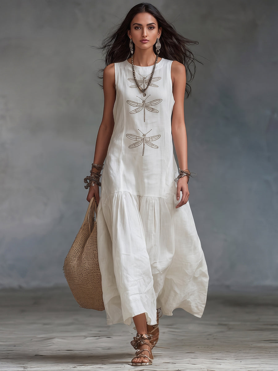 Wren mouwloze bohemien maxi jurk