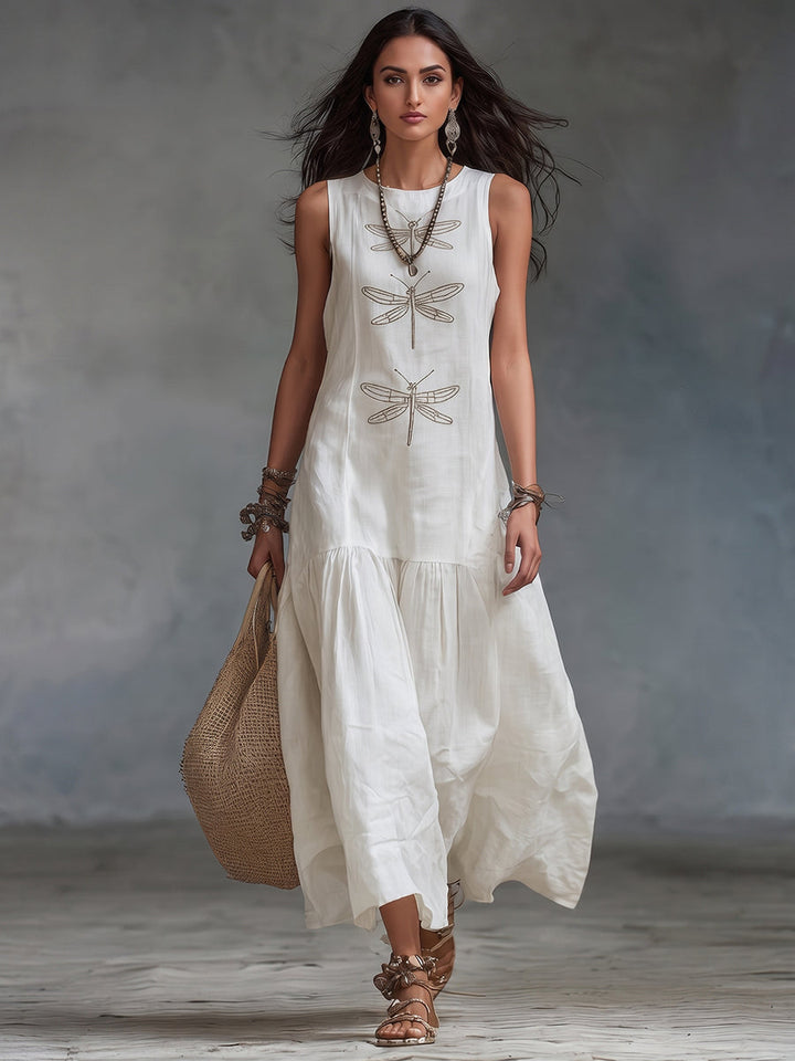 Wren mouwloze bohemien maxi jurk