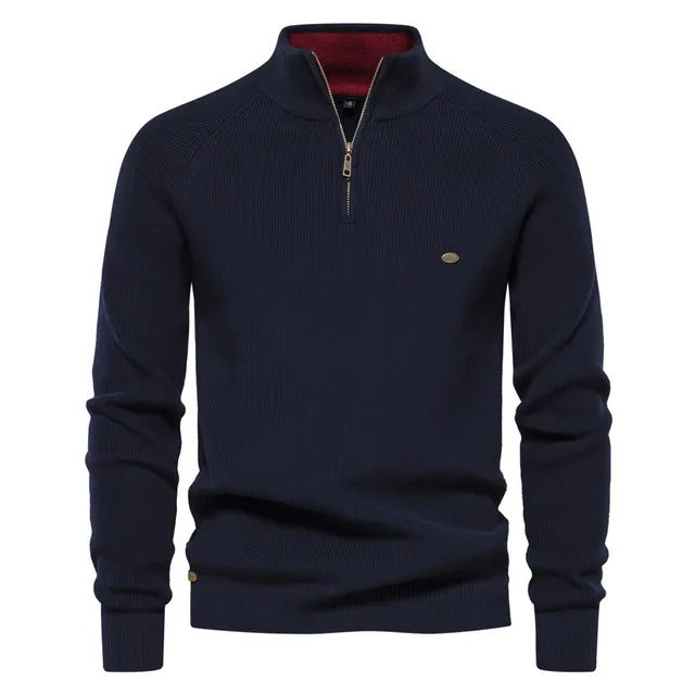 Van Elsen™ Zenviro Luxe Gebreide Zip-Up Heren Trui