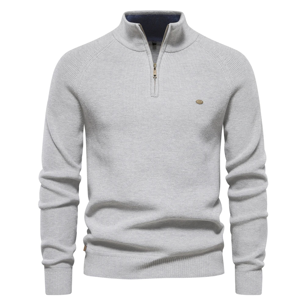 Van Elsen™ Zenviro Luxe Gebreide Zip-Up Heren Trui
