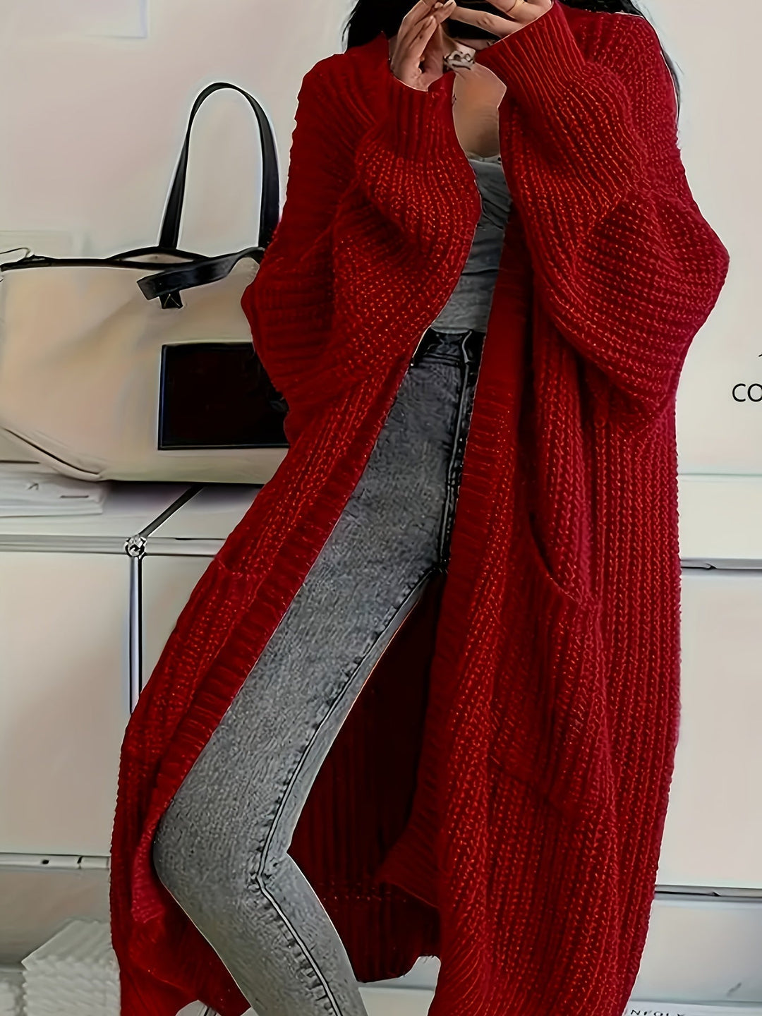 Lenie longline vest rood