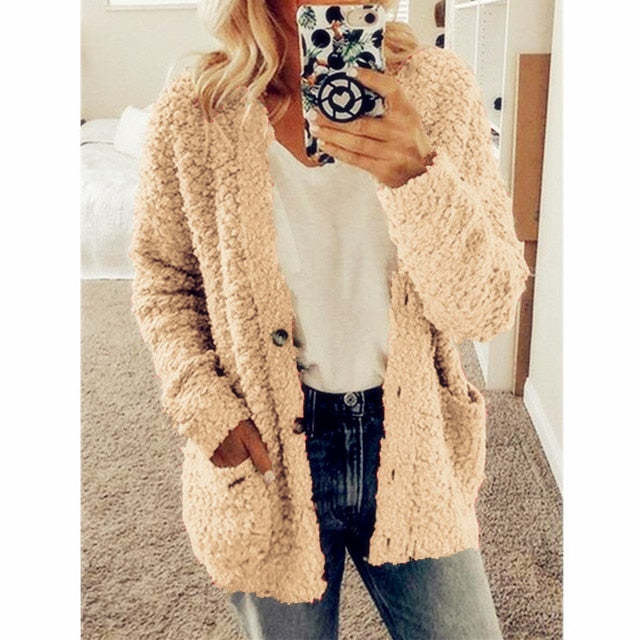 Trees Teddy Vest Beige