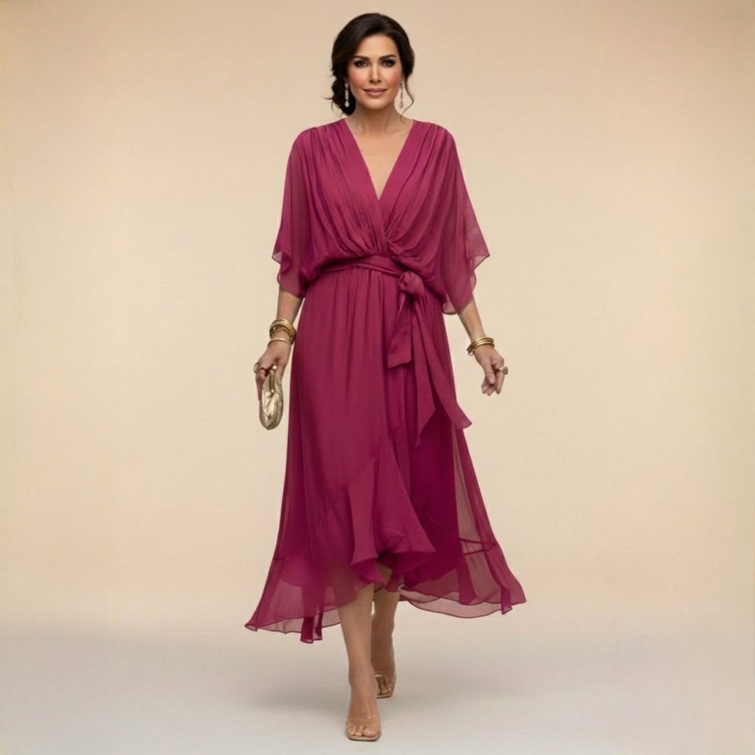 Van Elsen™ Soraya Luxe Chiffon Jurk