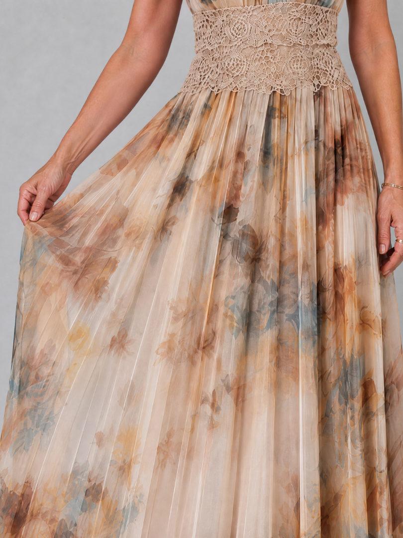 Bep | Halter Maxi Jurk met Kanten Taille