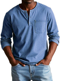 Ruben | Tijdloos Henley Shirt met Lange Mouw