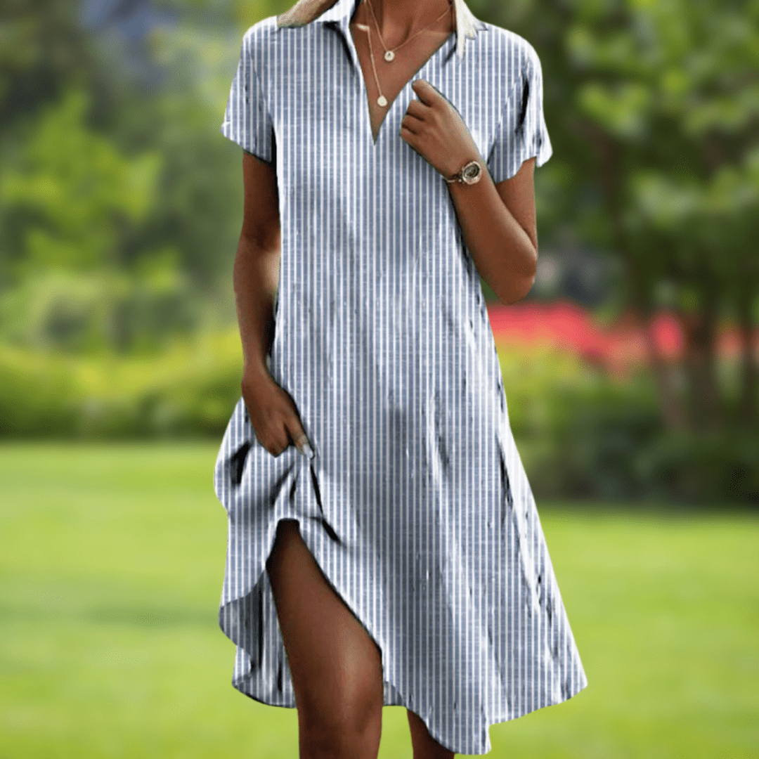 Mila Midi Jurk - Gestreept