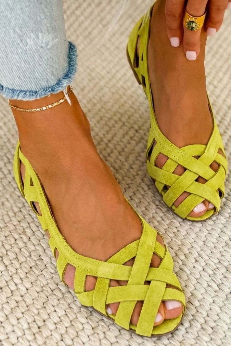 Hina Zomer Sandalen - Neongroen