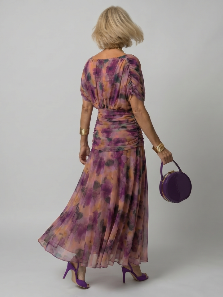 Corrie | Off-Shoulder Flow Midi Jurk