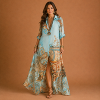 Alessia | Mediterraans Blouse Maxi Jurk
