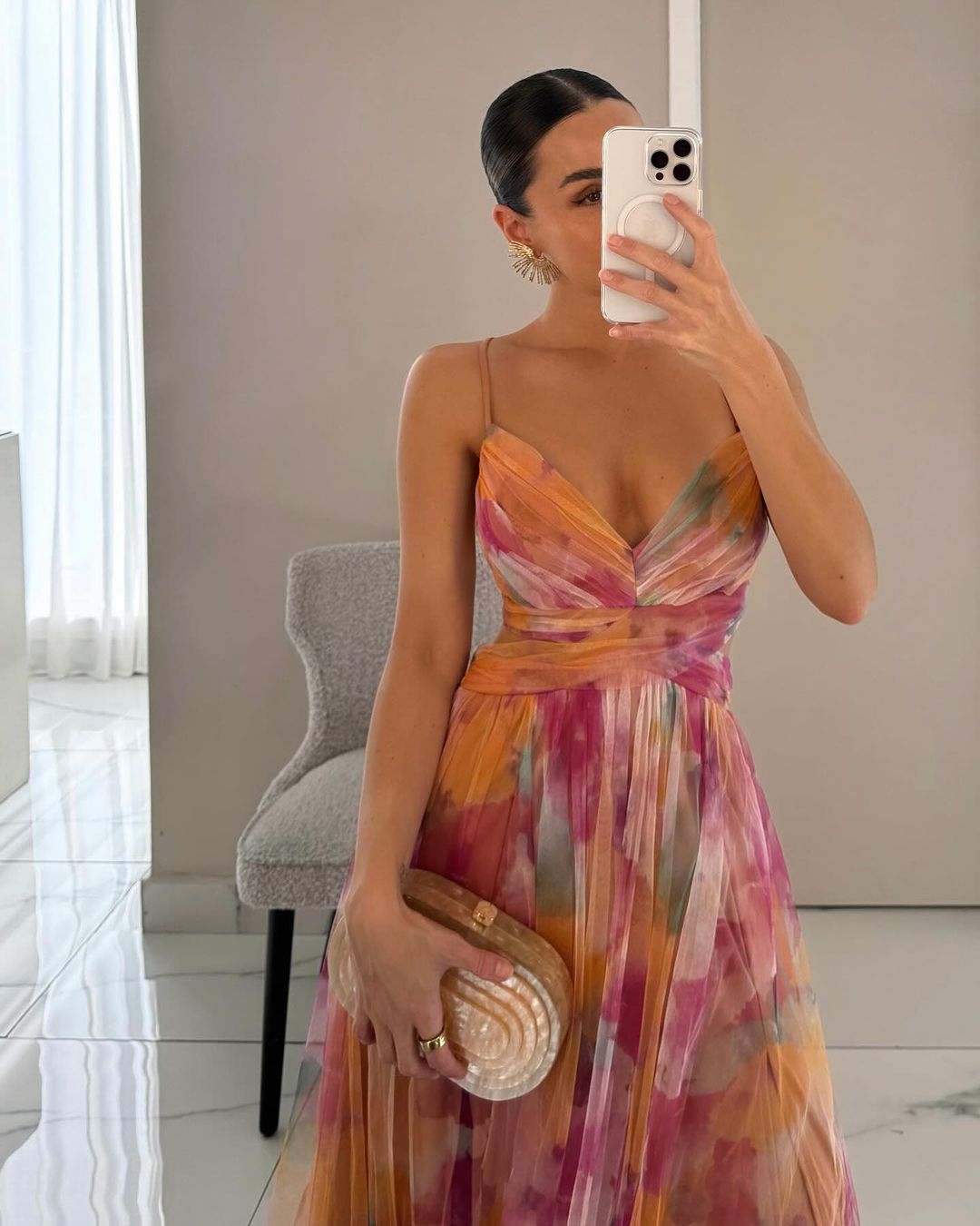 Van Elsen™ Roselle Luxe Maxi Jurk met Bloemenprint