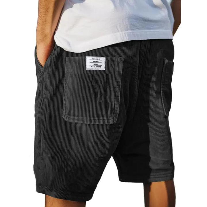 Victor Fluwelen Shorts - Zwart