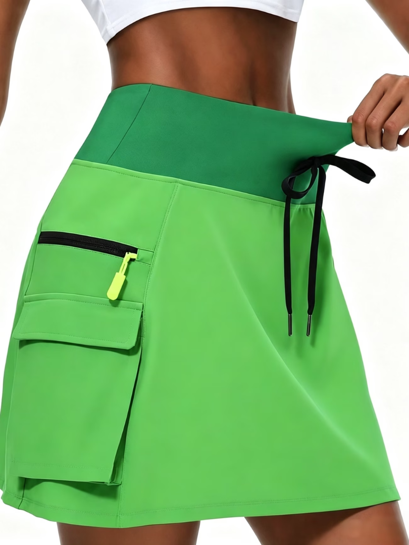 Tess Actieve Rok met Ingebouwde Short - Groen