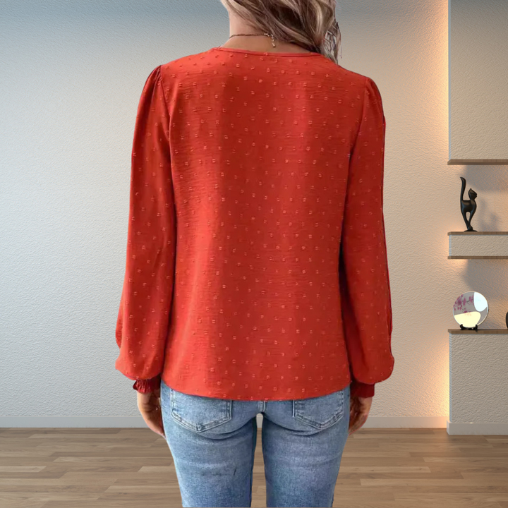 Riet blouse zwart