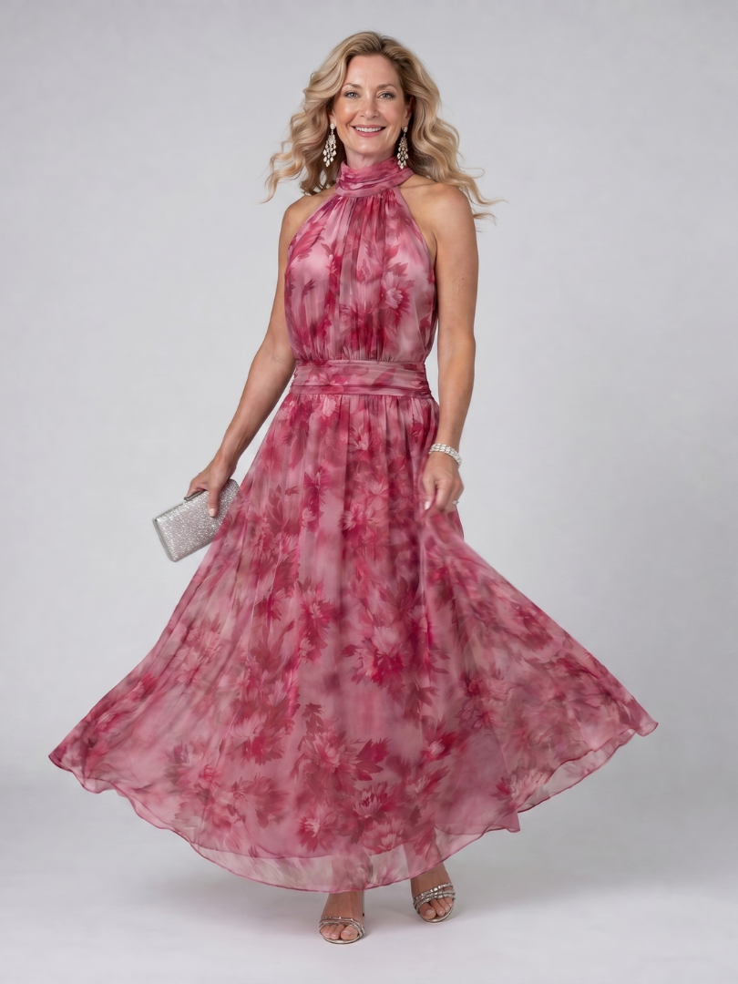 Lenie | Zachte Halter Midi Jurk