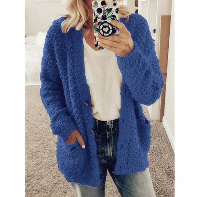 Trees Teddy Vest Blauw