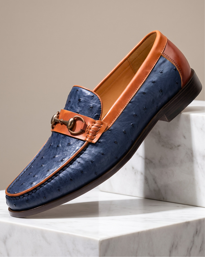 Lorenzo Horsebit Loafer Navy