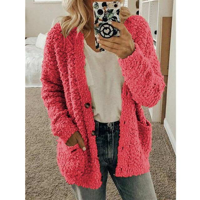 Trees Teddy Vest Roze
