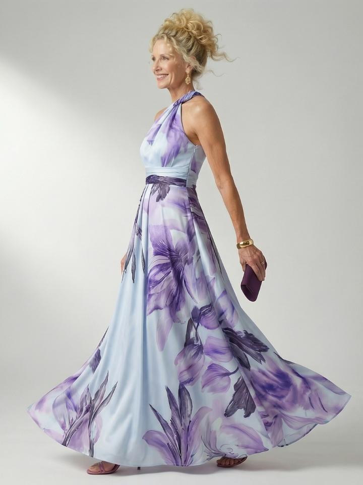 Ineke | Lichte Bloemen Maxi Jurk
