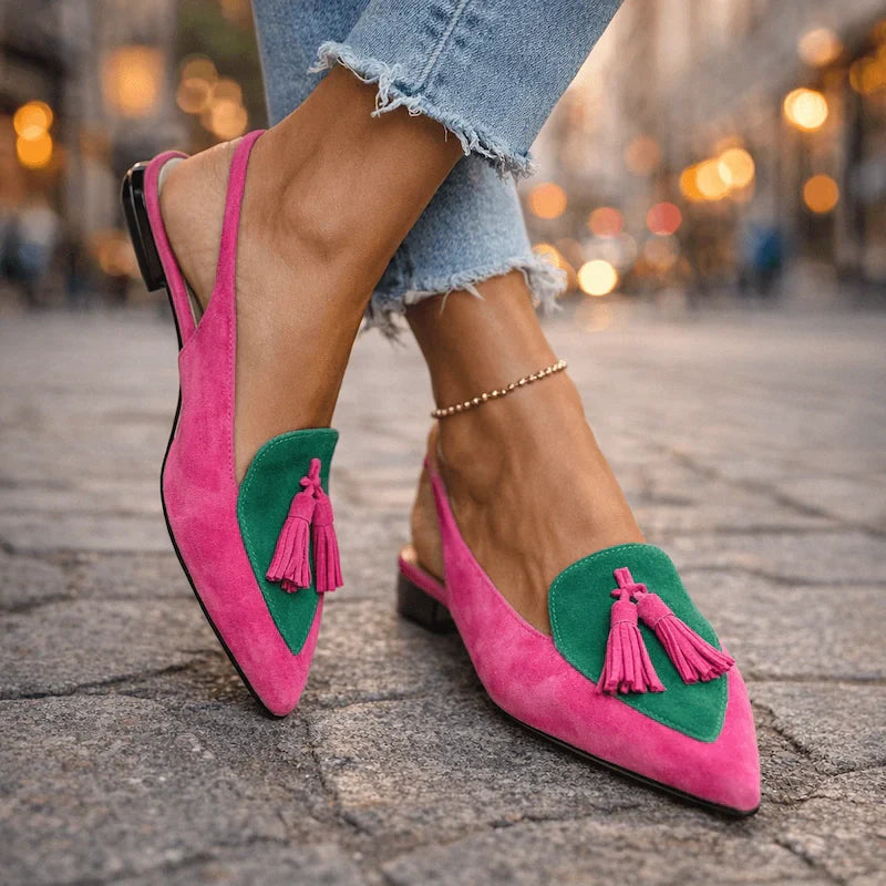 Lorena Sandalen - Roze/Groen