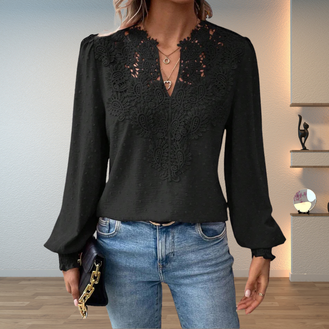 Riet blouse perzik