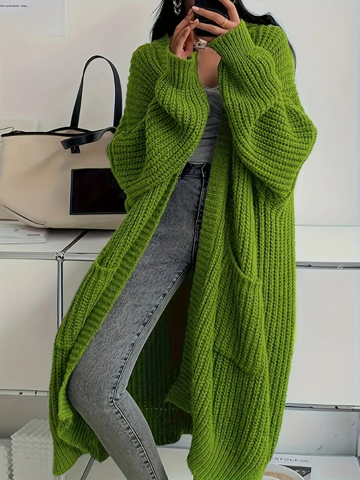 Lenie longline vest olijfgroen