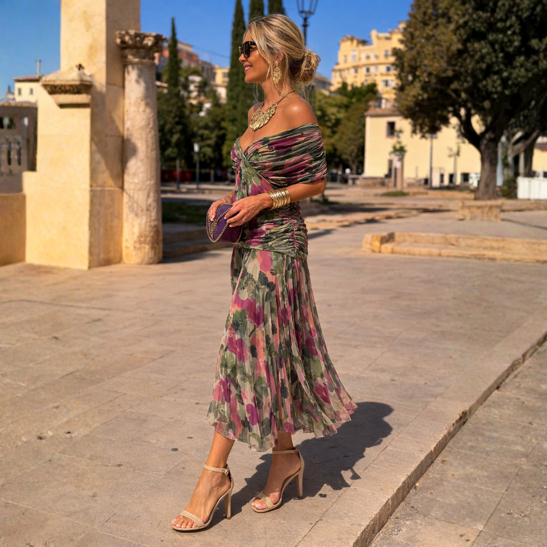 Elise | Off-Shoulder Maxi-Jurk