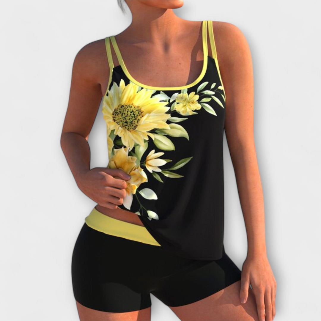 Alice Bloemenprint Badpak - Geel