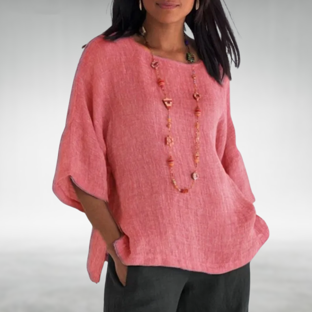 Odette Boot-Neck Tuniek - Roze