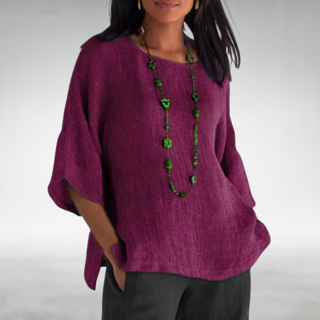 Odette Boot-Neck Tuniek - Paars