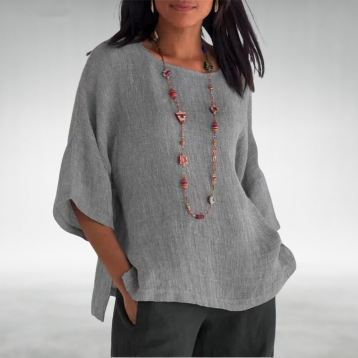 Odette Boot-Neck Tuniek - Grijs