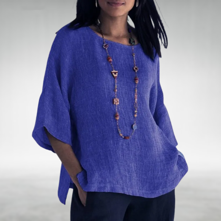 Odette Boot-Neck Tuniek - Blauw