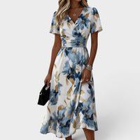 Diane | Bloemenprint Wikkel Midi Jurk