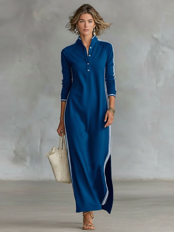 Selene | Casual Lange Mouw Maxi Jurk