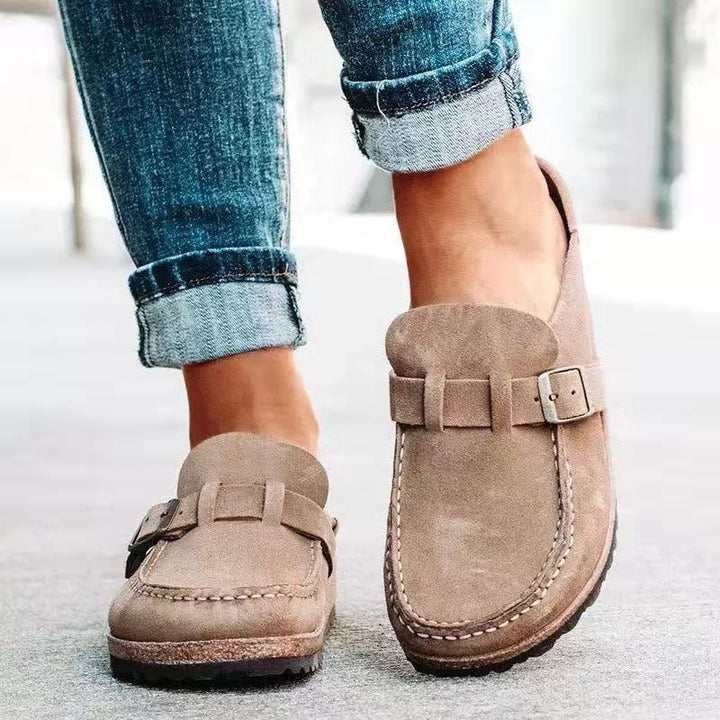 Silvia Slip-On Sandalen taupe