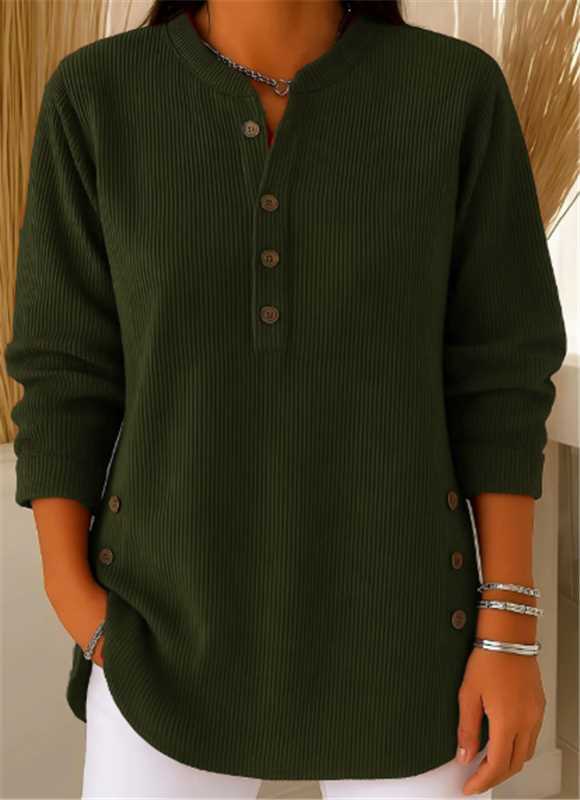 Van Elsen™ Willowe Ribbed Henley Dames Top