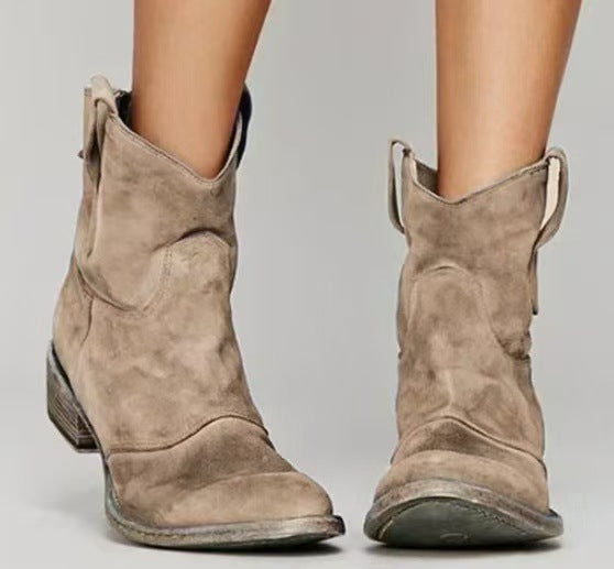 Van Elsen™ Carlotta Suede Elegance Enkellaarsjes