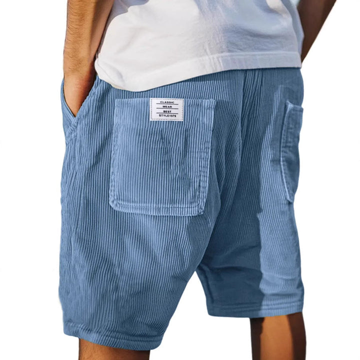 Victor Fluwelen Shorts - Blauw