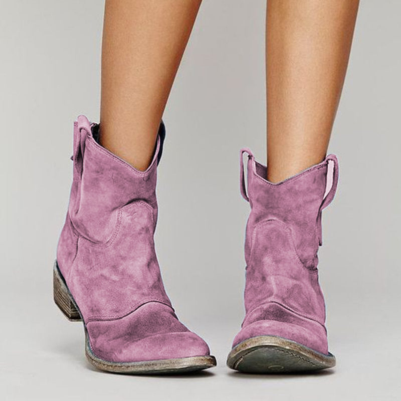 Van Elsen™ Carlotta Suede Elegance Enkellaarsjes