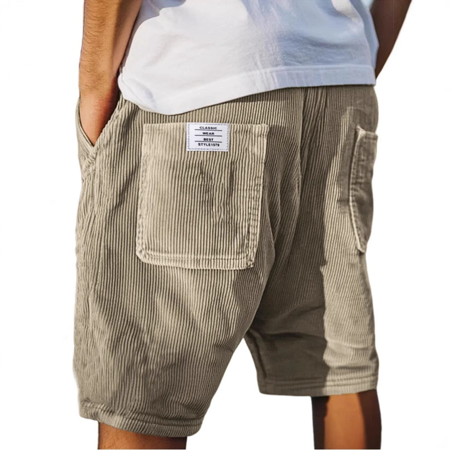 Victor Fluwelen Shorts - Khaki
